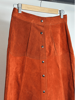 Falda gamuza naranja 