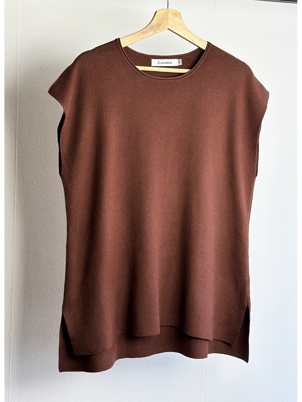 Polera de punto café  1