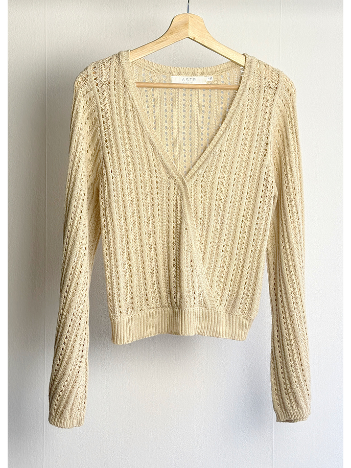 Chaleco beige calado 1