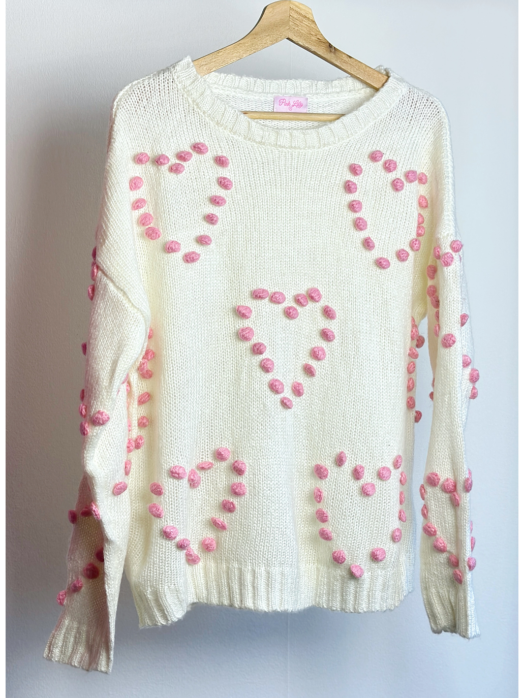 Chaleco crema corazones 1