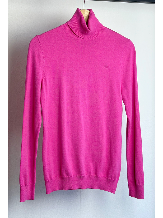 Chaleco fucsia cuello alto 1