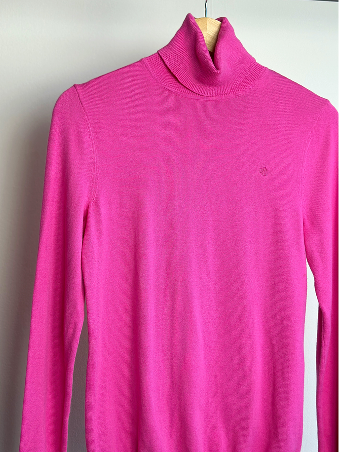 Chaleco fucsia cuello alto 3
