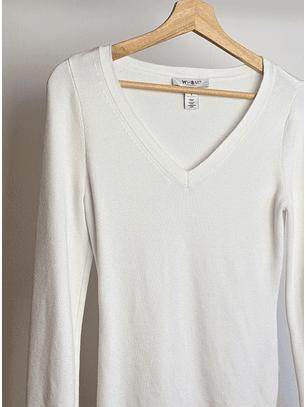 Chaleco blanco cuello V