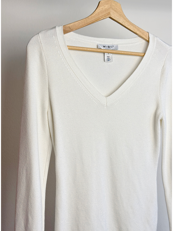 Chaleco blanco cuello V 2