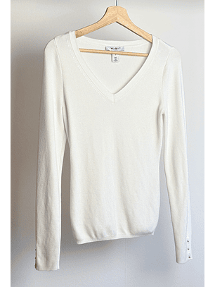 Chaleco blanco cuello V