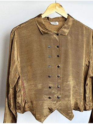 Camisa corta metalizada