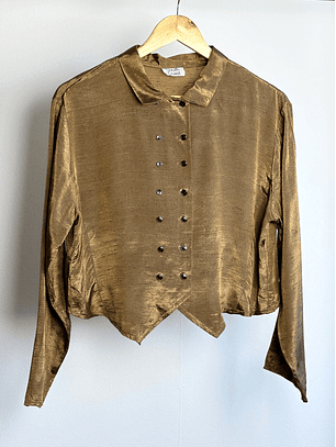 Camisa corta metalizada