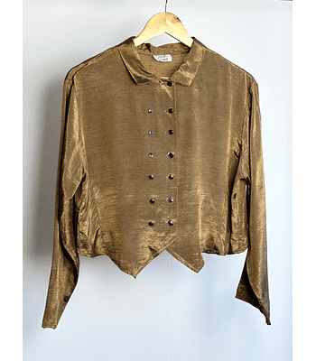 Camisa corta metalizada