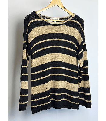 Chaleco beige rayado