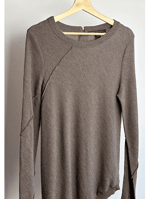 Chaleco café asimétrico 