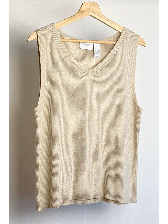 Top beige tejido 1