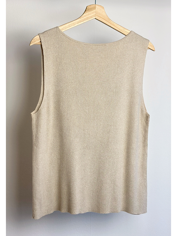 Top beige tejido 3