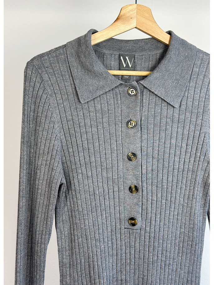 Polera gris acanalada 2