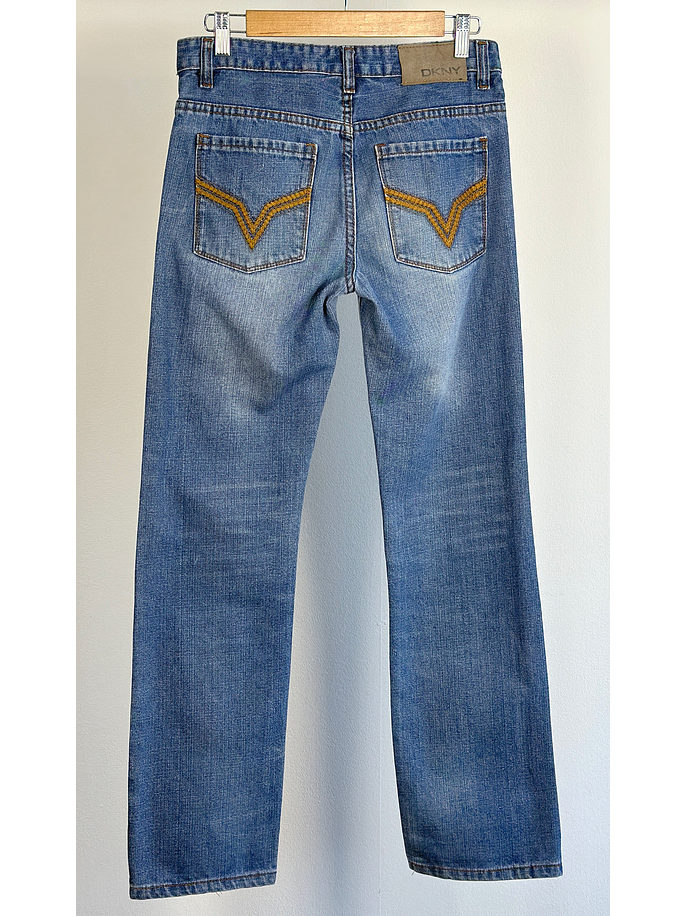 Jeans azul tiro medio 3