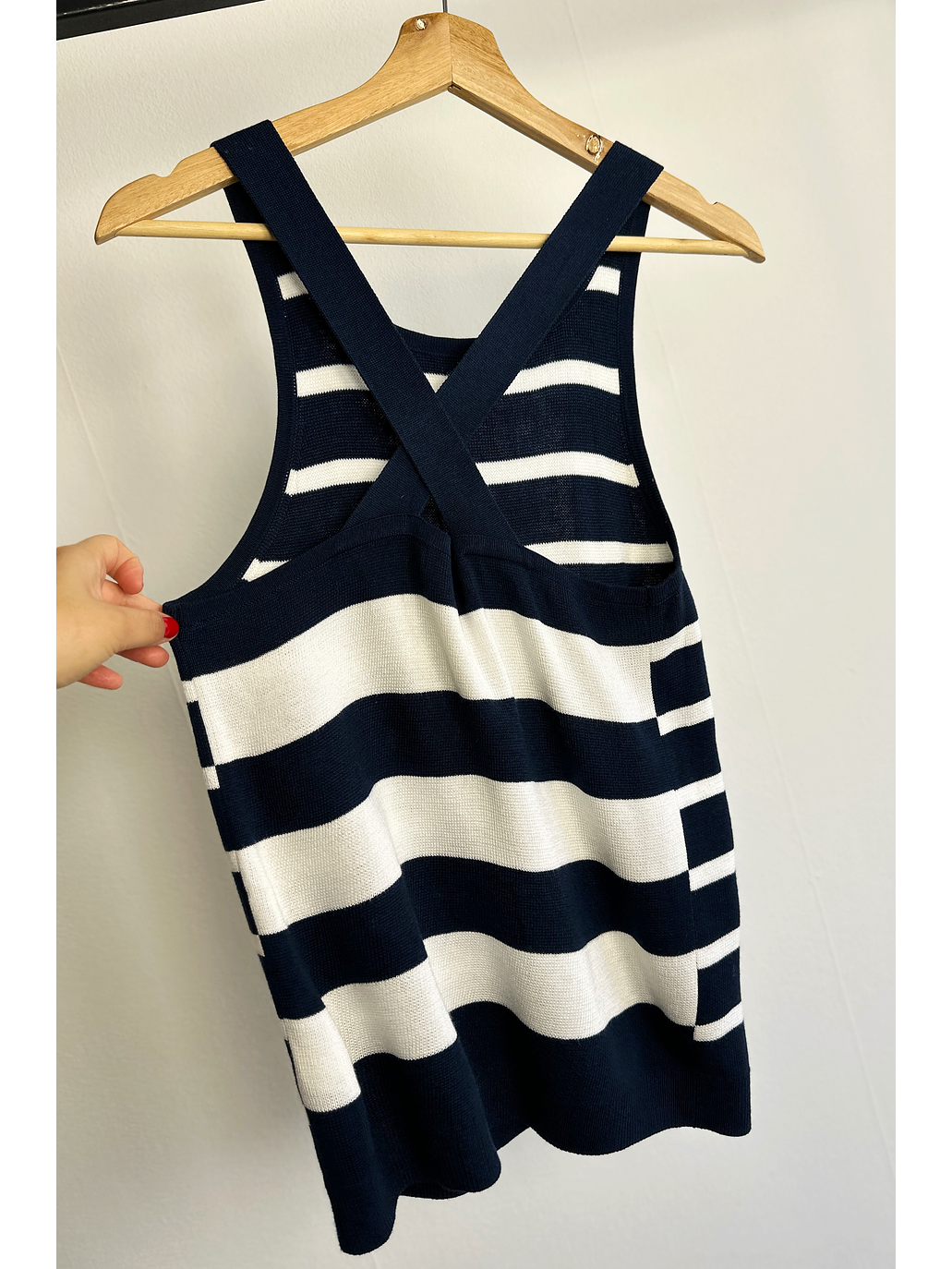 Top de punto rayado 3