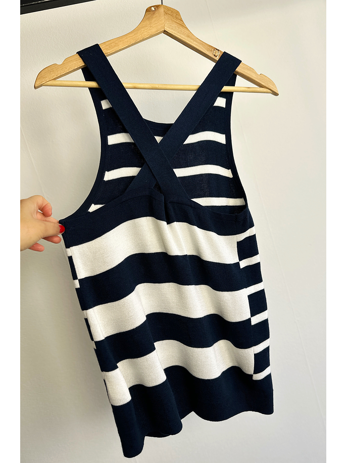 Top de punto rayado 3