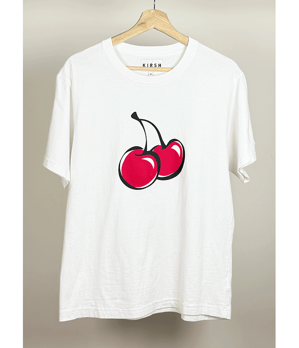 Polera blanca estampada 