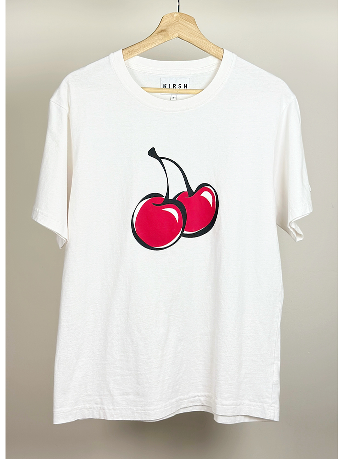 Polera blanca estampada  1