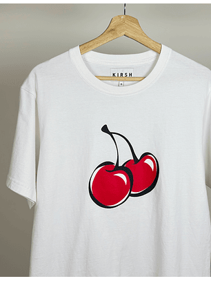 Polera blanca estampada 