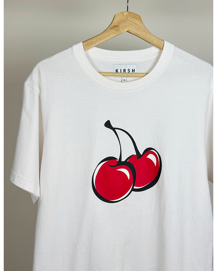 Polera blanca estampada 