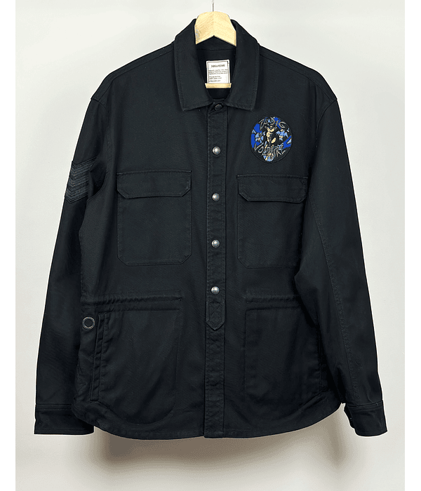 Chaqueta mezclilla estilo militar