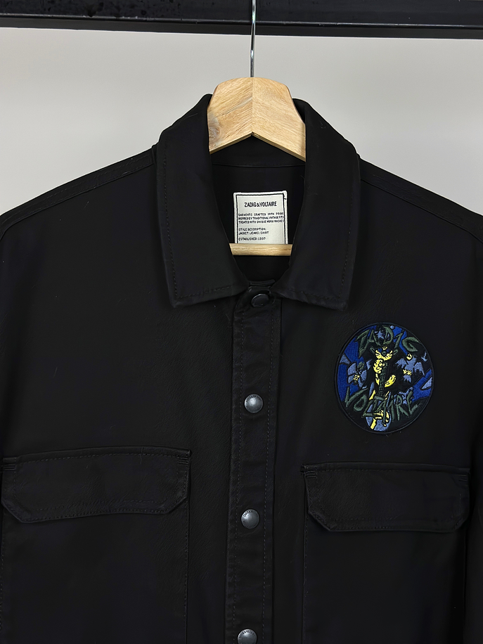 Chaqueta mezclilla estilo militar 2