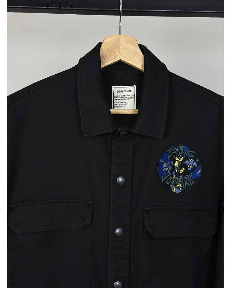 Chaqueta mezclilla estilo militar