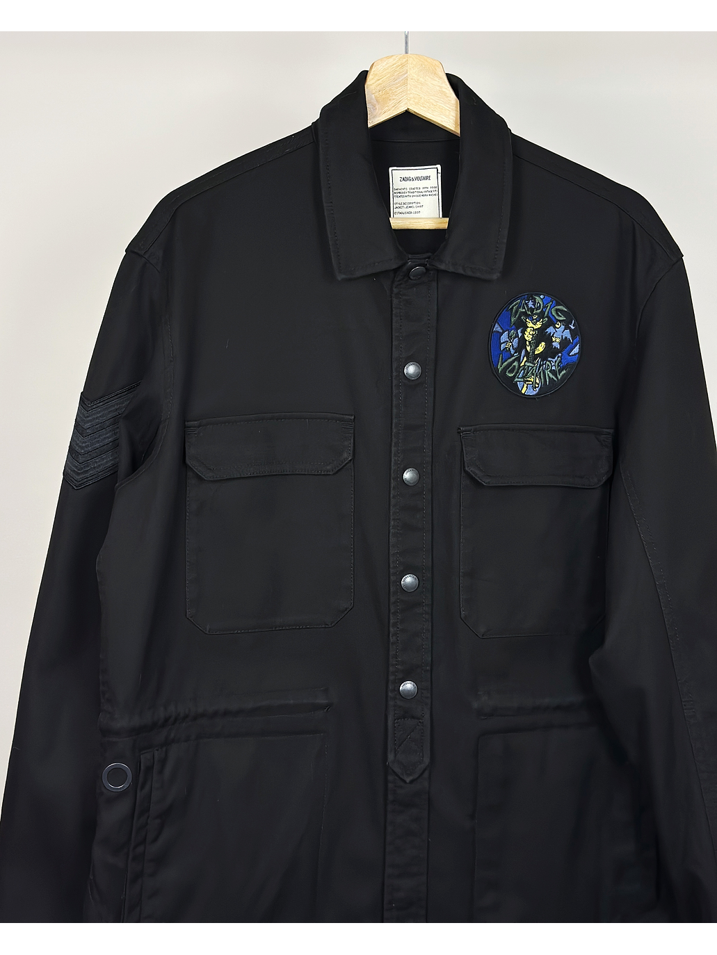 Chaqueta mezclilla estilo militar 3