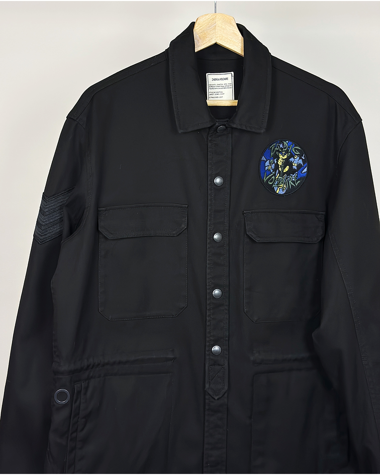 Chaqueta mezclilla estilo militar