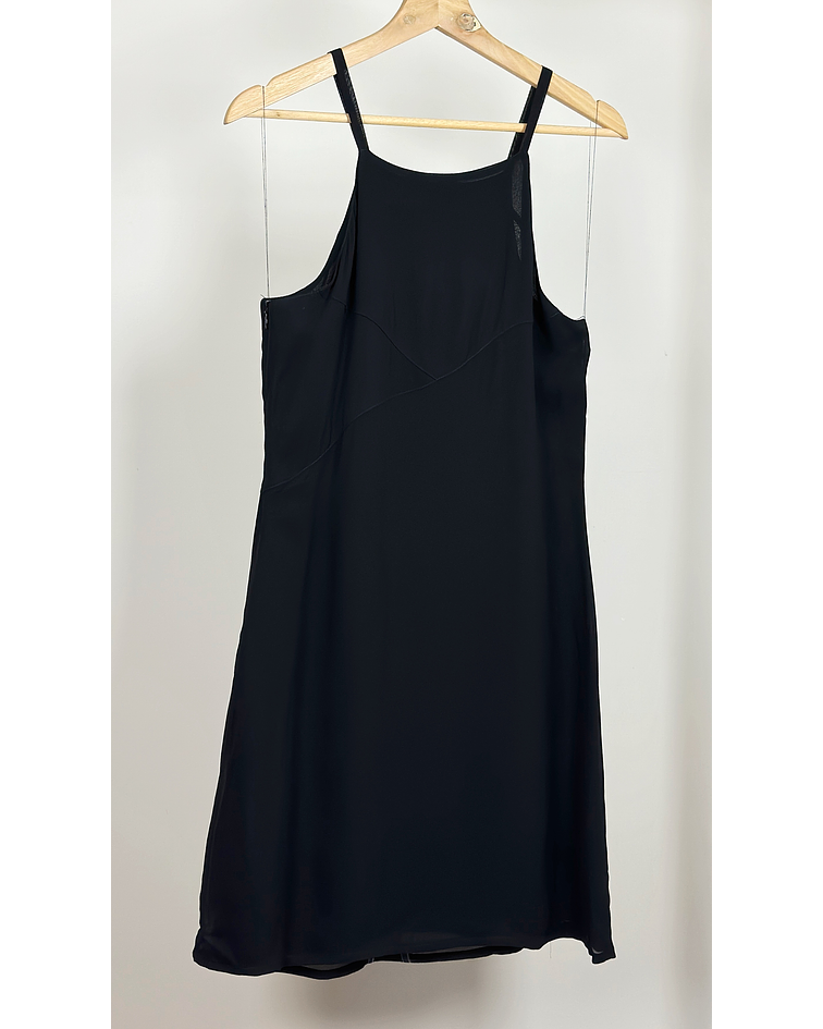 Vestido negro estampado 