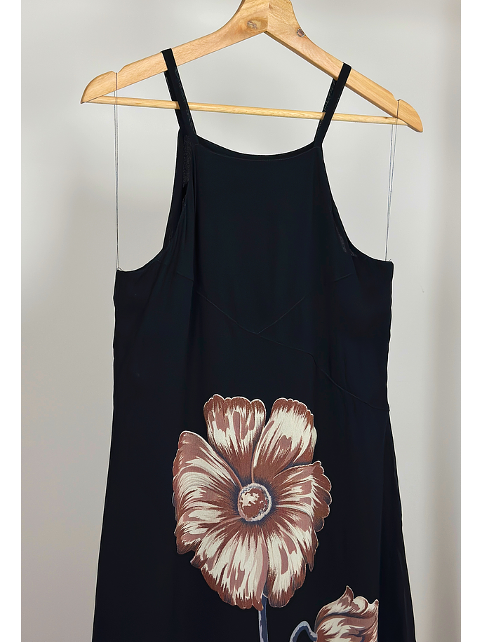 Vestido negro estampado  2