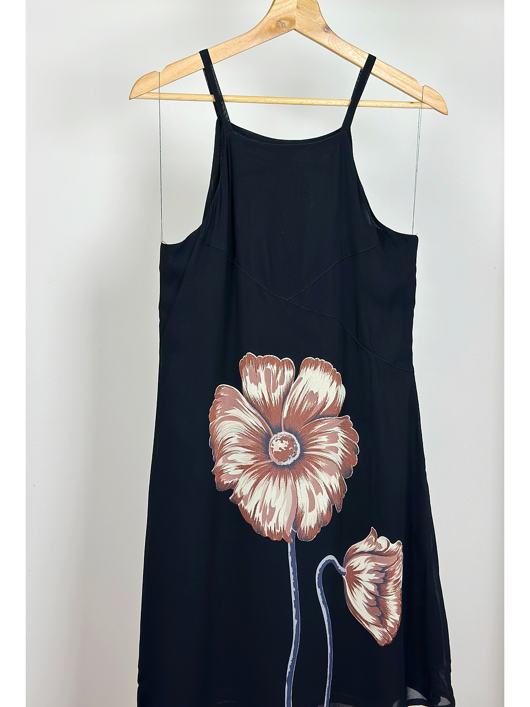 Vestido negro estampado  4