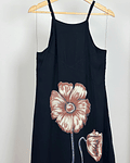 Vestido negro estampado 