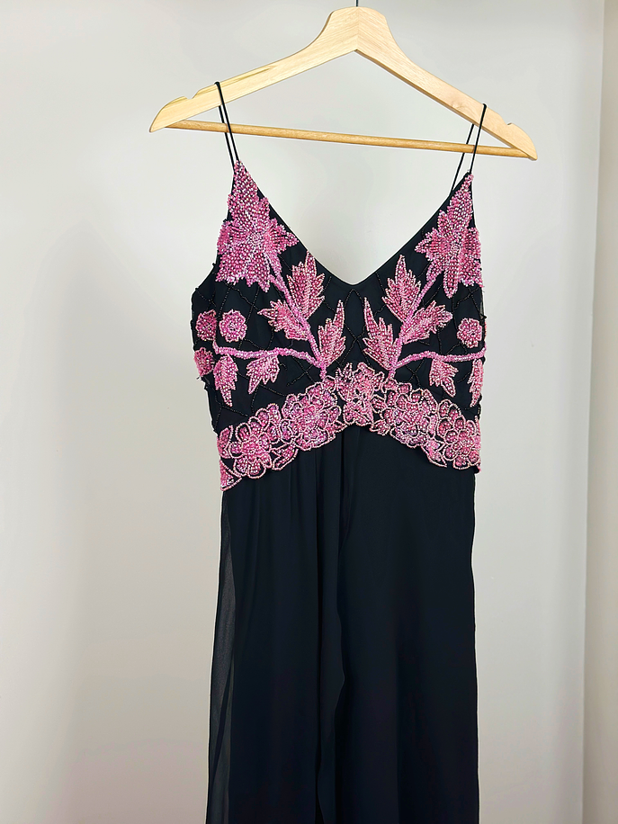 Vestido de seda bordado 2