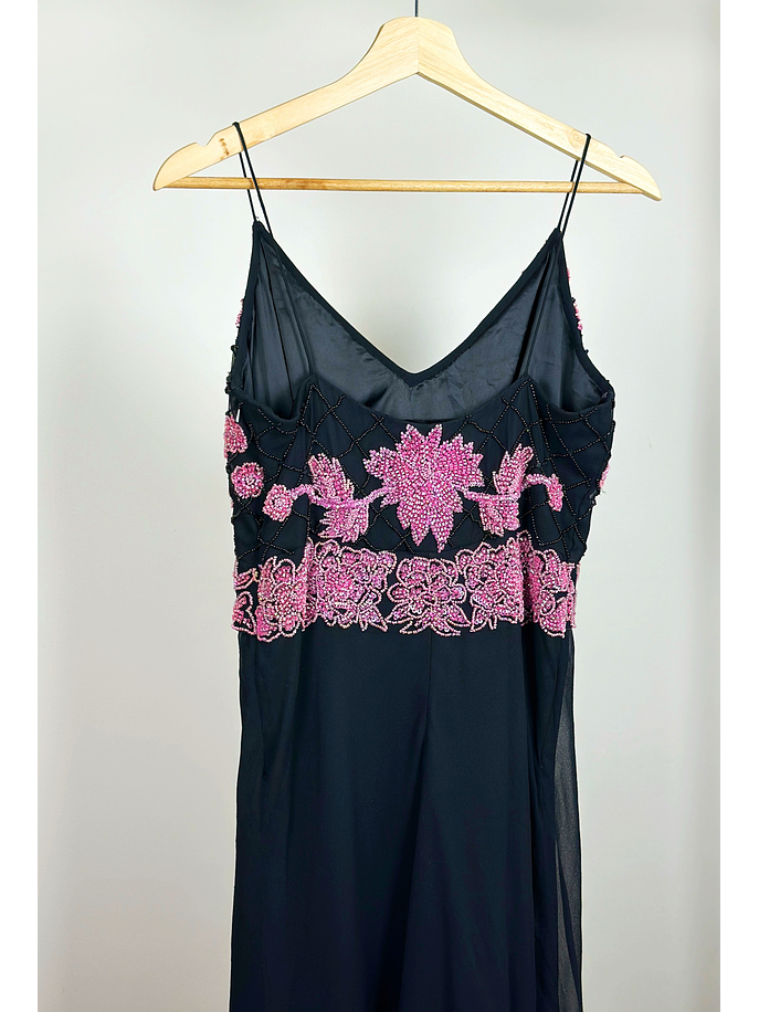 Vestido de seda bordado 3