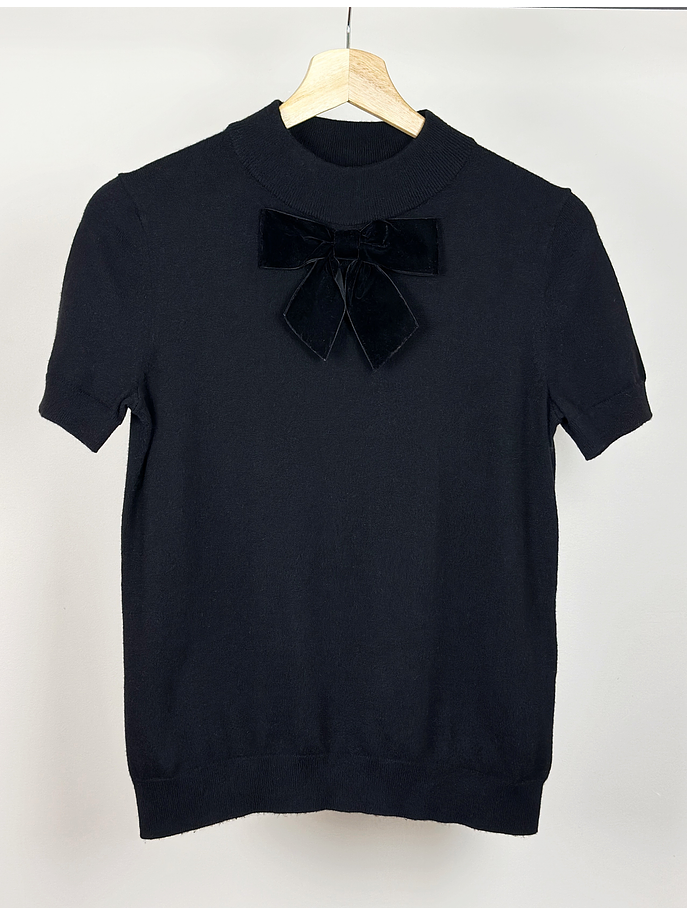 Polera de punto negra 1