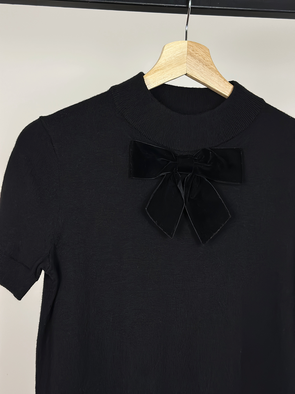 Polera de punto negra 2