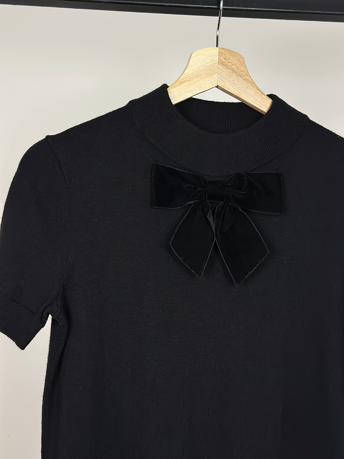 Polera de punto negra 2