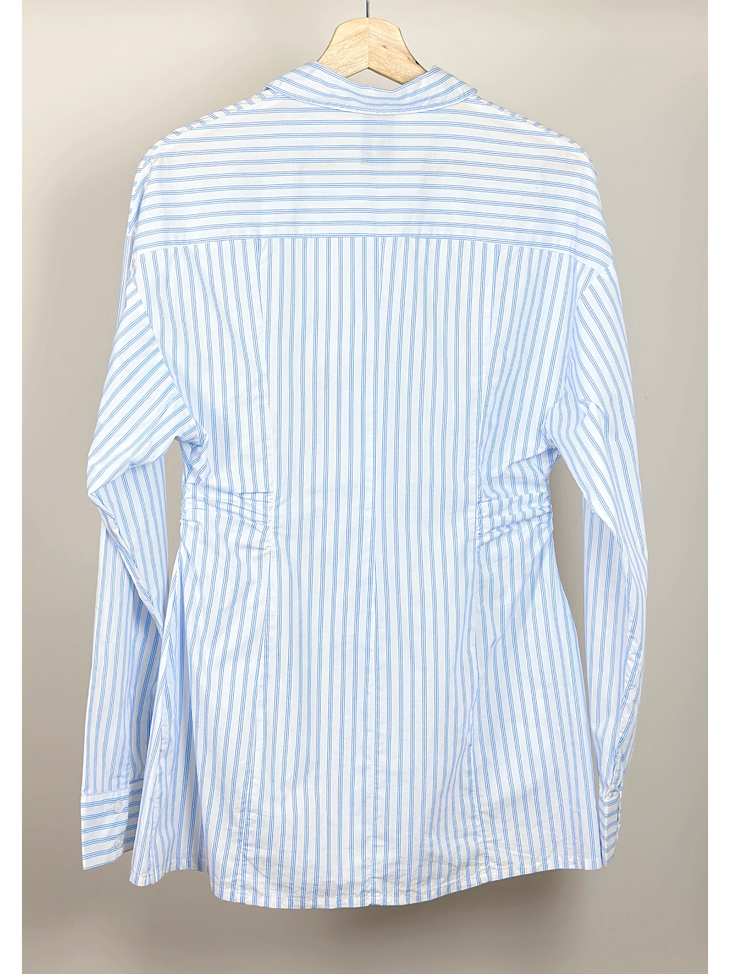 Camisa rayada drapeada 3