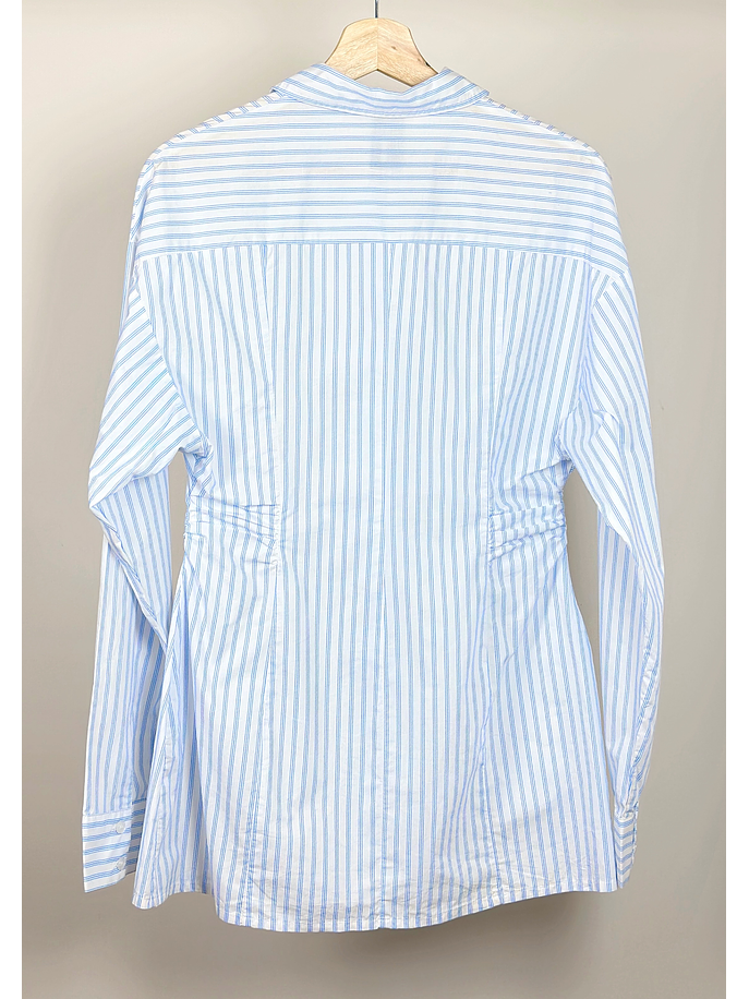 Camisa rayada drapeada 3