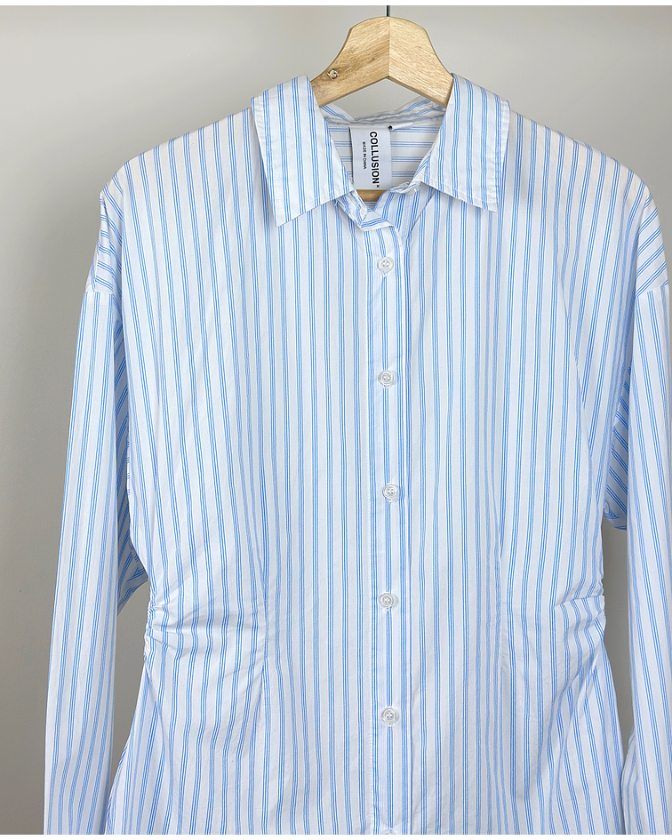 Camisa rayada drapeada