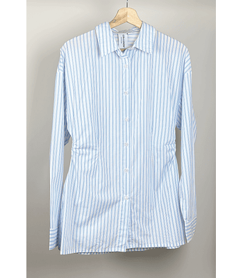 Camisa rayada drapeada