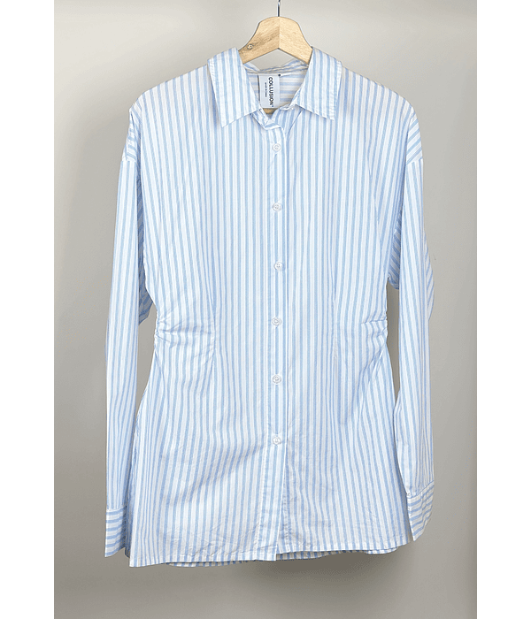 Camisa rayada drapeada