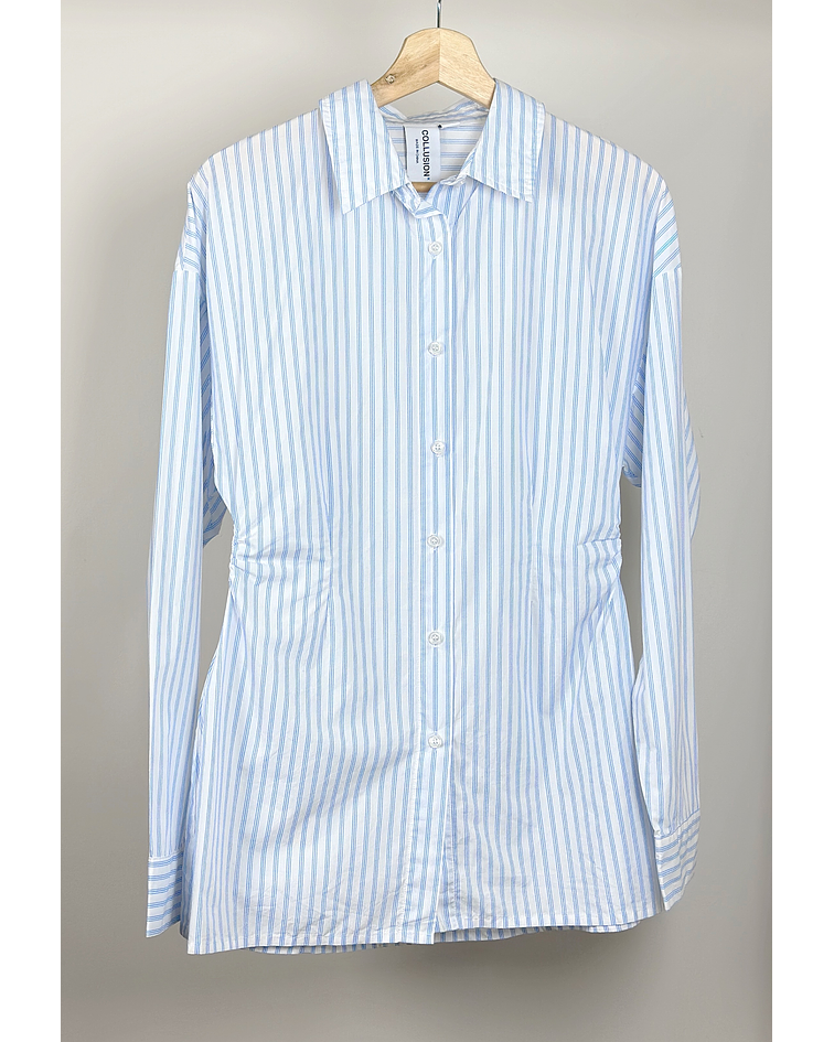 Camisa rayada drapeada