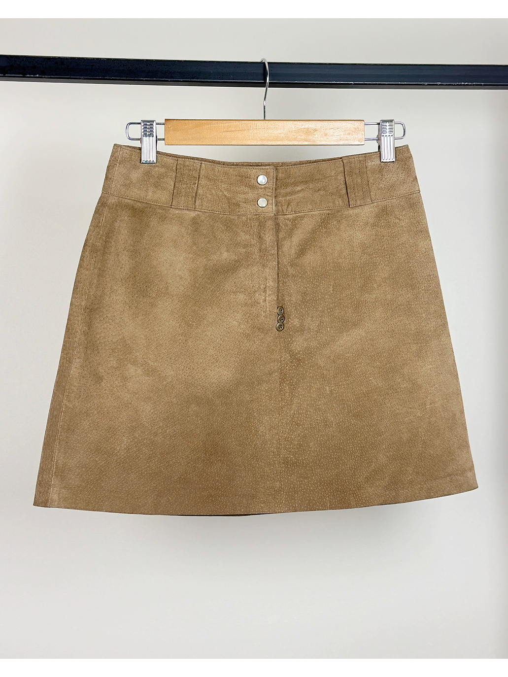 Falda de gamuza camel 1