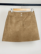 Falda de gamuza camel - Miniatura 1