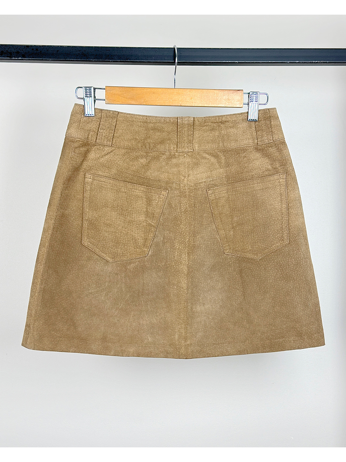 Falda de gamuza camel 2