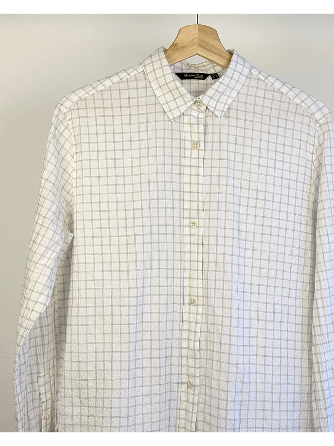 Camisa blanca cuadrillé 2