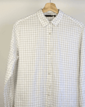 Camisa blanca cuadrillé