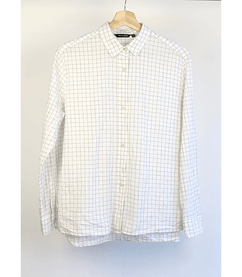 Camisa blanca cuadrillé
